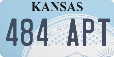 KS license plate 484APT