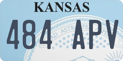 KS license plate 484APV