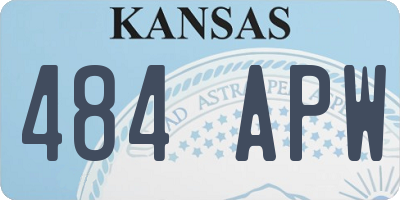 KS license plate 484APW