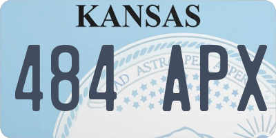 KS license plate 484APX