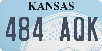 KS license plate 484AQK