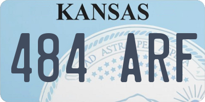 KS license plate 484ARF