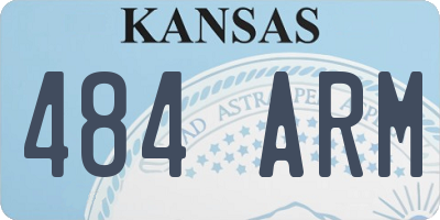 KS license plate 484ARM