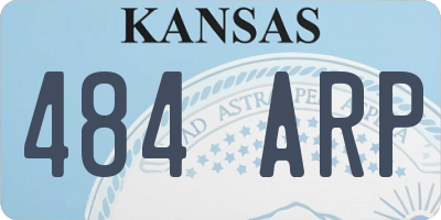 KS license plate 484ARP