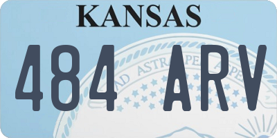 KS license plate 484ARV