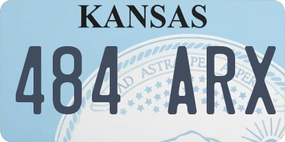 KS license plate 484ARX