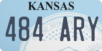 KS license plate 484ARY