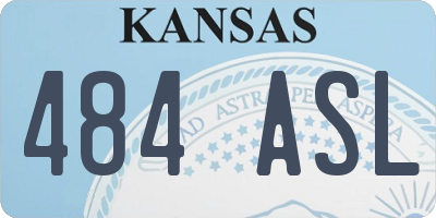 KS license plate 484ASL
