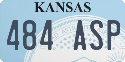 KS license plate 484ASP
