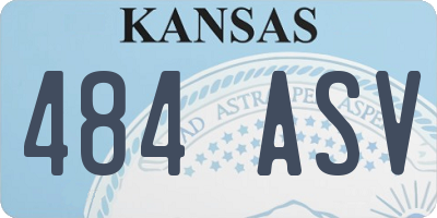 KS license plate 484ASV