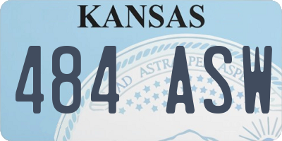 KS license plate 484ASW