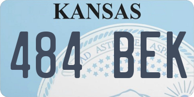KS license plate 484BEK