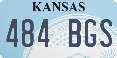 KS license plate 484BGS