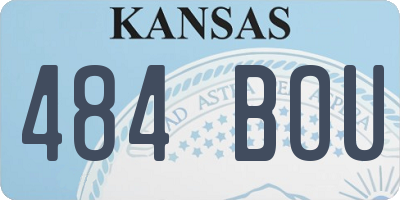 KS license plate 484BOU
