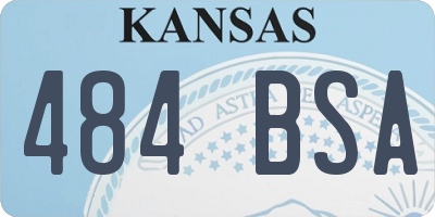 KS license plate 484BSA