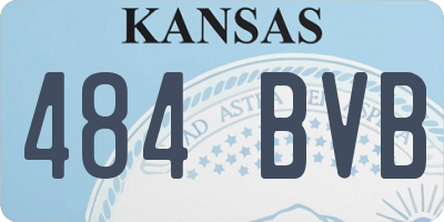 KS license plate 484BVB