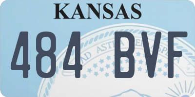 KS license plate 484BVF