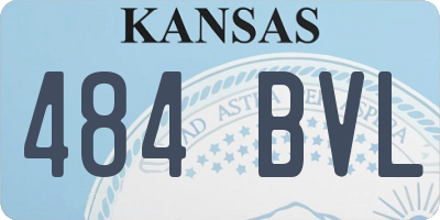KS license plate 484BVL