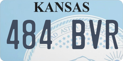 KS license plate 484BVR