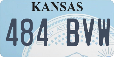 KS license plate 484BVW