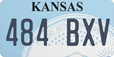 KS license plate 484BXV