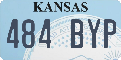 KS license plate 484BYP