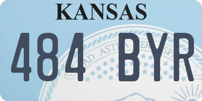KS license plate 484BYR