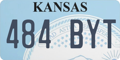 KS license plate 484BYT
