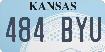 KS license plate 484BYU