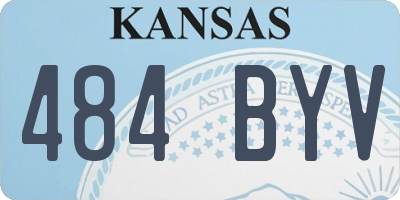 KS license plate 484BYV