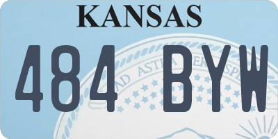 KS license plate 484BYW
