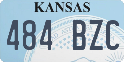 KS license plate 484BZC