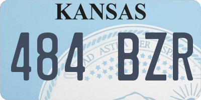 KS license plate 484BZR