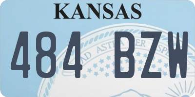 KS license plate 484BZW
