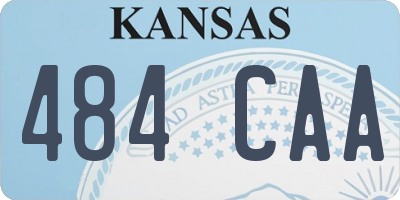 KS license plate 484CAA