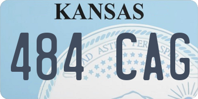 KS license plate 484CAG