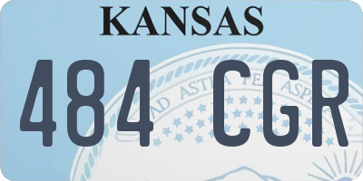 KS license plate 484CGR