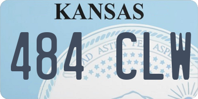 KS license plate 484CLW