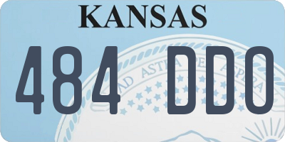 KS license plate 484DDO