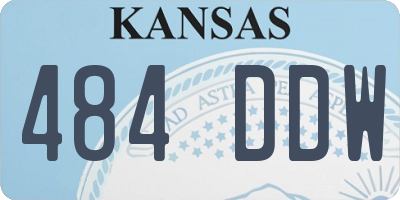 KS license plate 484DDW