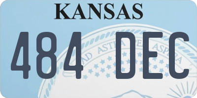 KS license plate 484DEC