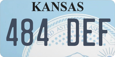 KS license plate 484DEF