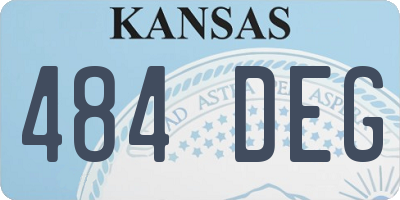KS license plate 484DEG