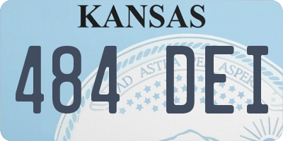 KS license plate 484DEI