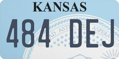 KS license plate 484DEJ