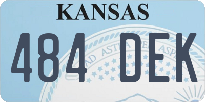 KS license plate 484DEK