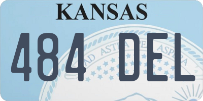 KS license plate 484DEL