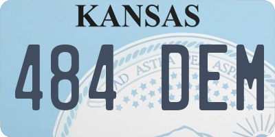 KS license plate 484DEM