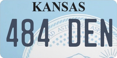 KS license plate 484DEN