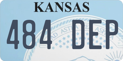 KS license plate 484DEP